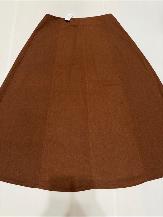 Banana Republic Dresses & Skirts - Banana Republic Linen-Blend A-Line Midi Skirt Rust Brown 10 NWT